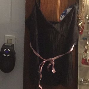 NWOT, Brown pleated with ,mauve ribbon cami top. 3 for 10